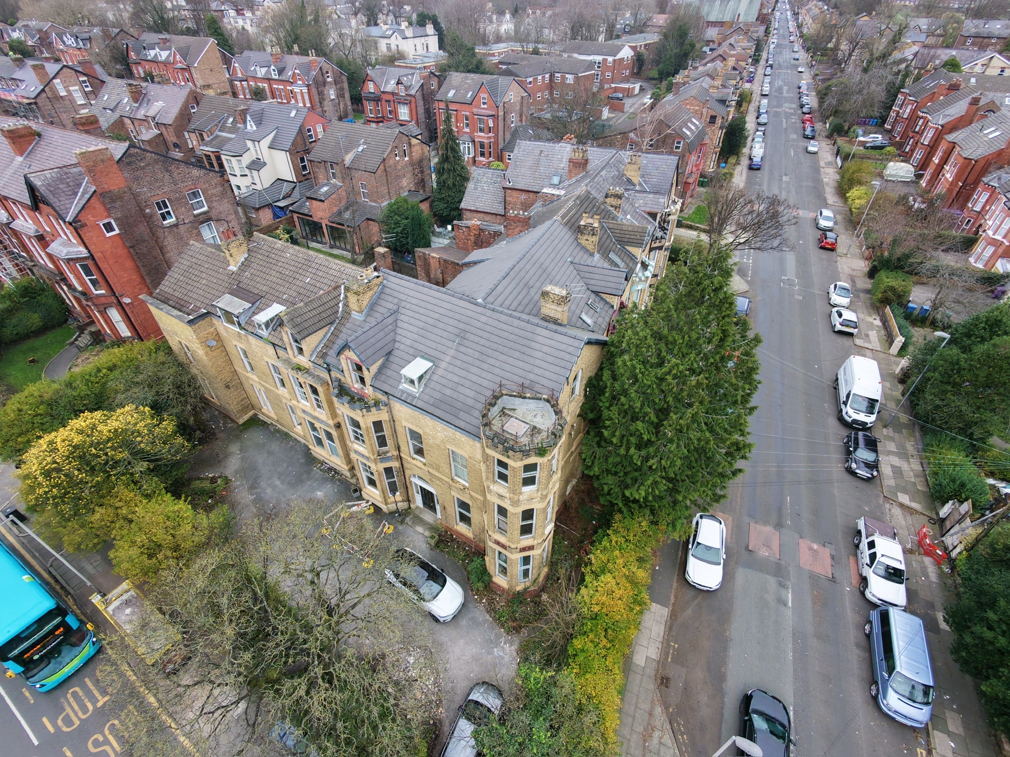 59 Croxteth Road aerial view before refurbishment